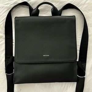 Matt & Nat Black Backpack / Briefcase / Laptop Bag